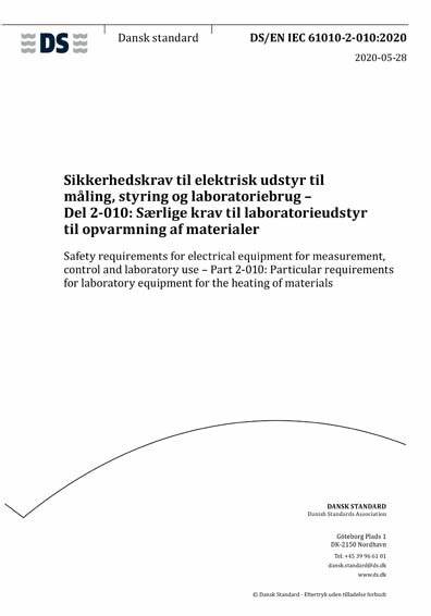 EN IEC 61010-2-010:2020測量、控制和實驗室用電氣設(shè)備的安全要求 第2-010部分：實驗室用材料加熱設(shè)備的特殊要求